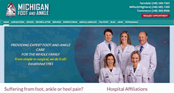 Desktop Screenshot of michiganfootandankle.com
